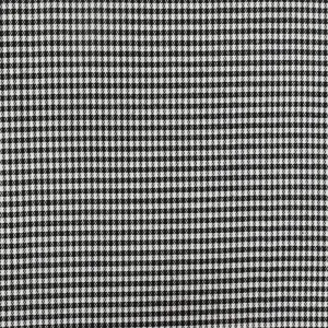 Simple Black-White Houndstooth Check Polyester Twill Woven Fabric