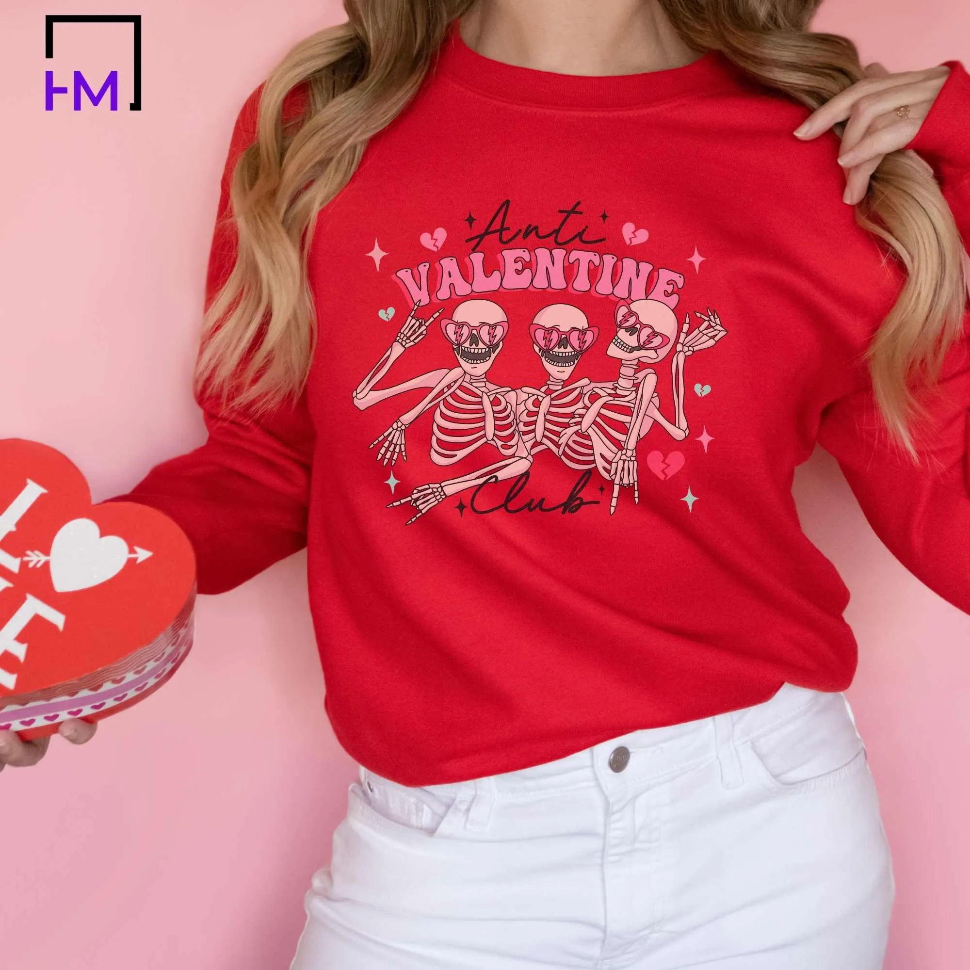 Skeleton Anti Valentine's Day Shirt, Skull Valentines Day Shirt, Valentines Day Gift, Funny Valentine Skeleton Shirt, Skeleton Hands Shirt