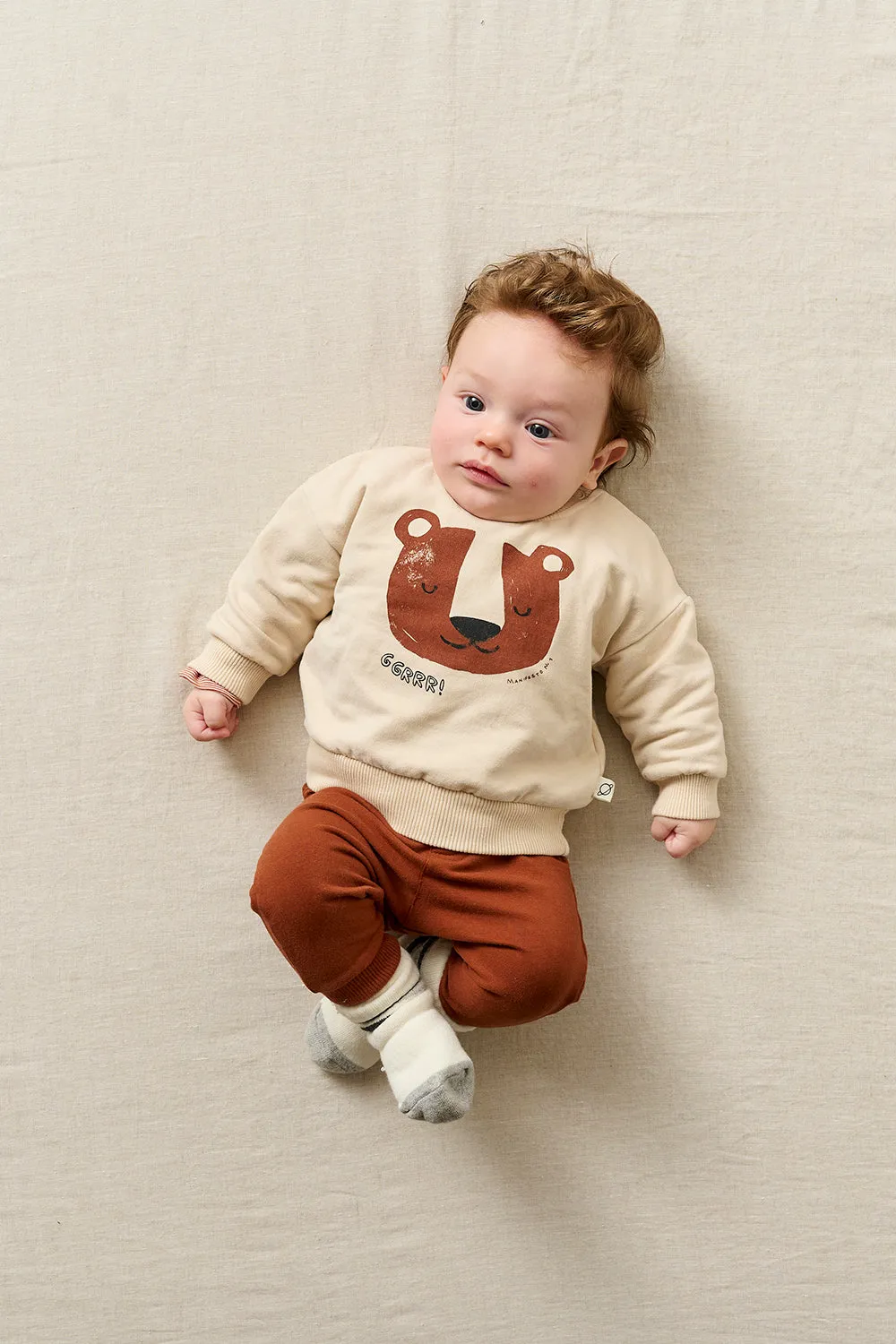 Soft-touch baby sweatshirt bear