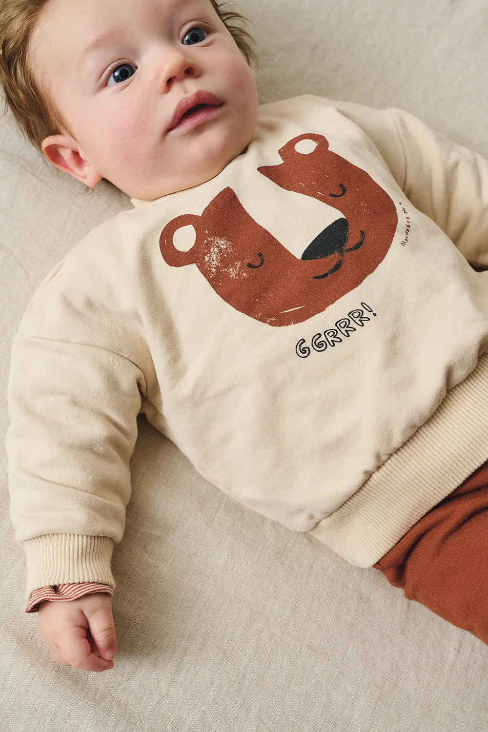 Soft-touch baby sweatshirt bear