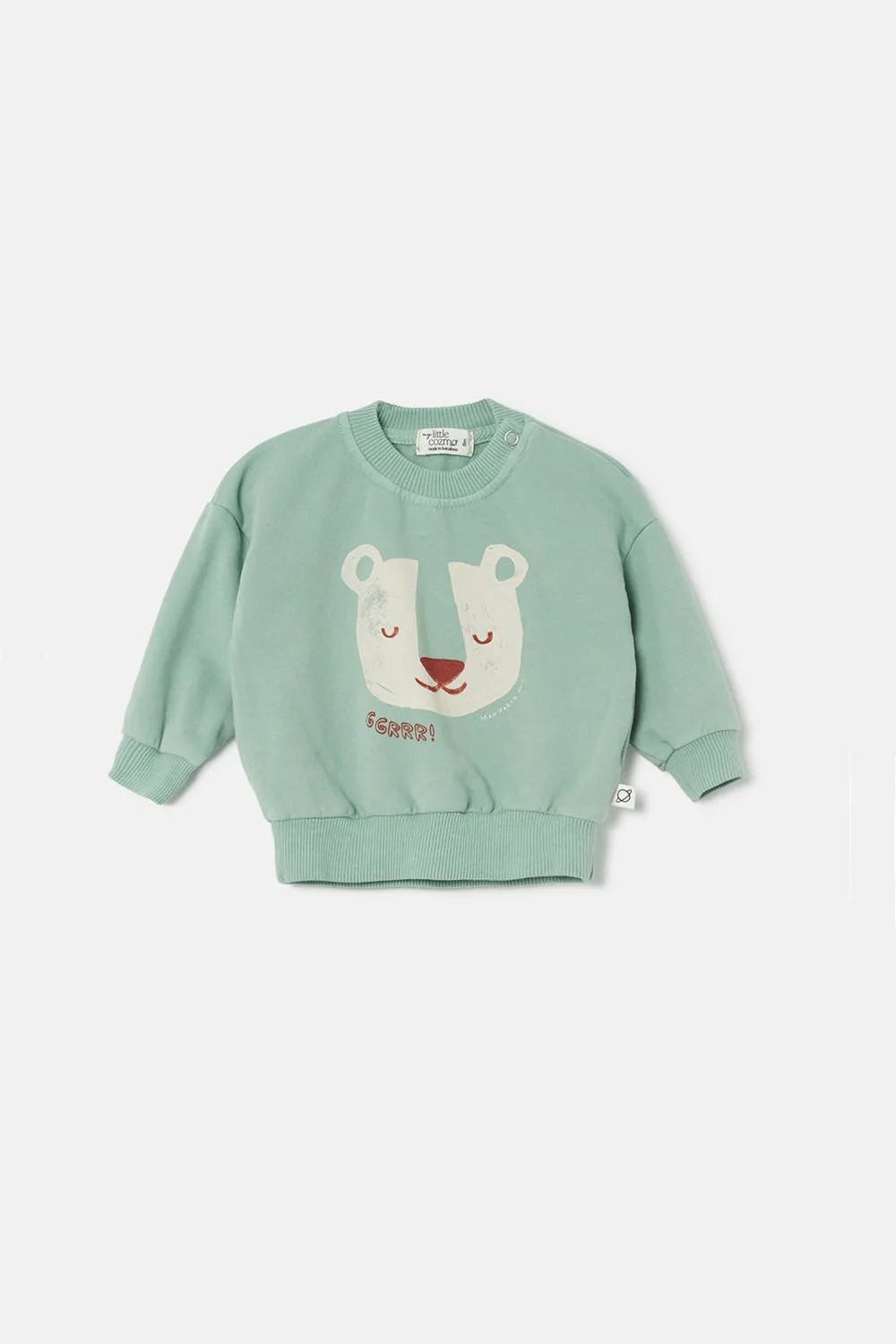 Soft-touch baby sweatshirt bear