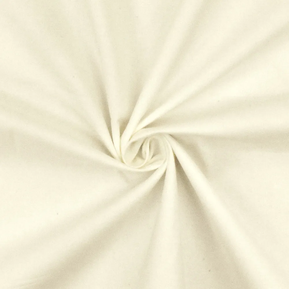 Vintage Ivory Cotton Twill Woven Fabric