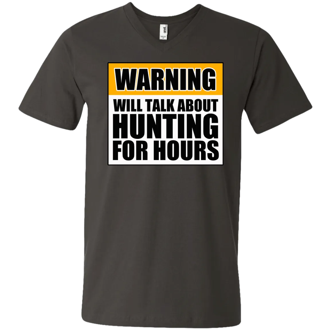 Warning Will Talk About Hunting For Hours Men's Printed V-Neck T