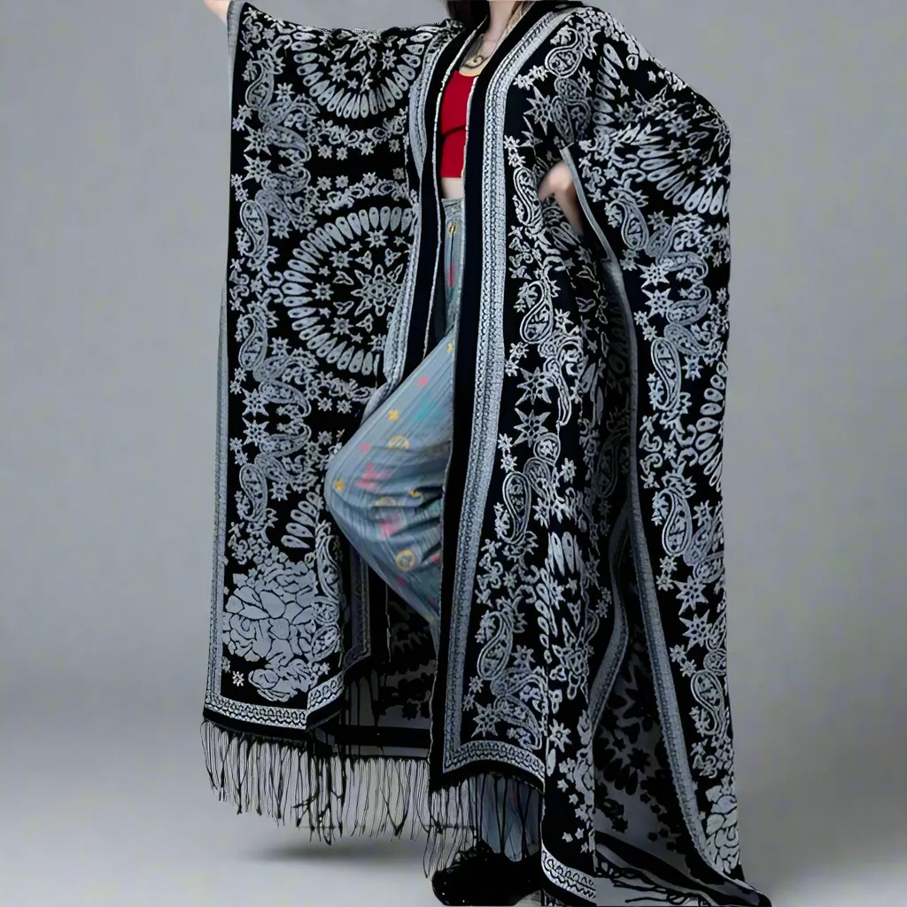 Winter Woven Wool Kimono