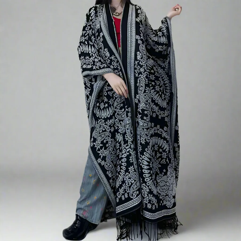 Winter Woven Wool Kimono