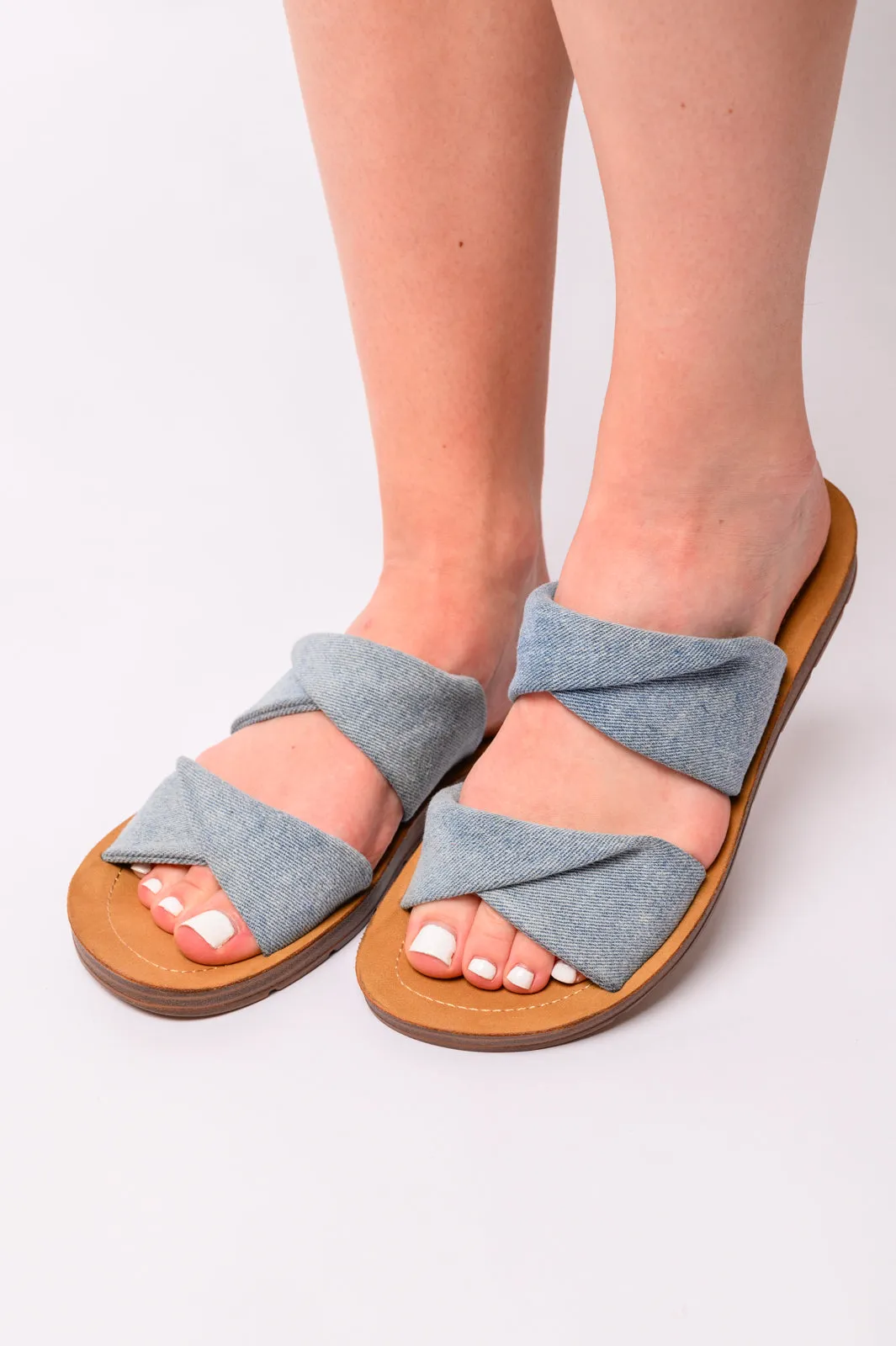 With a Twist Sandal in Denim by Corky's