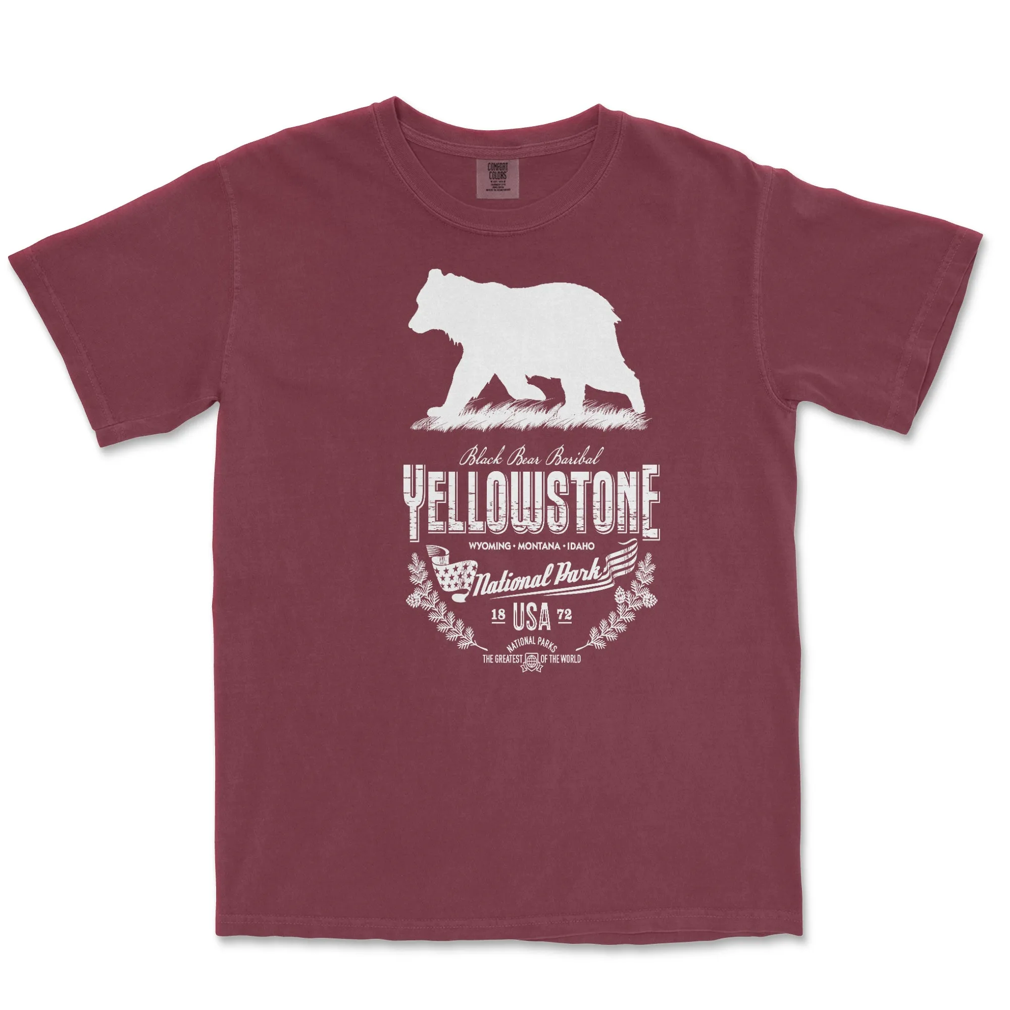 Yellowstone National Parks Bear Comfort Colors T Shirt